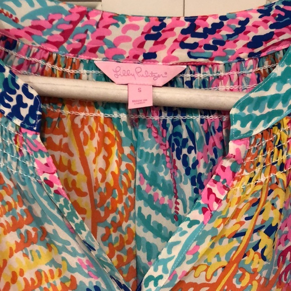 Lilly Pulitzer Elsa Silk blouse small - Picture 3 of 14